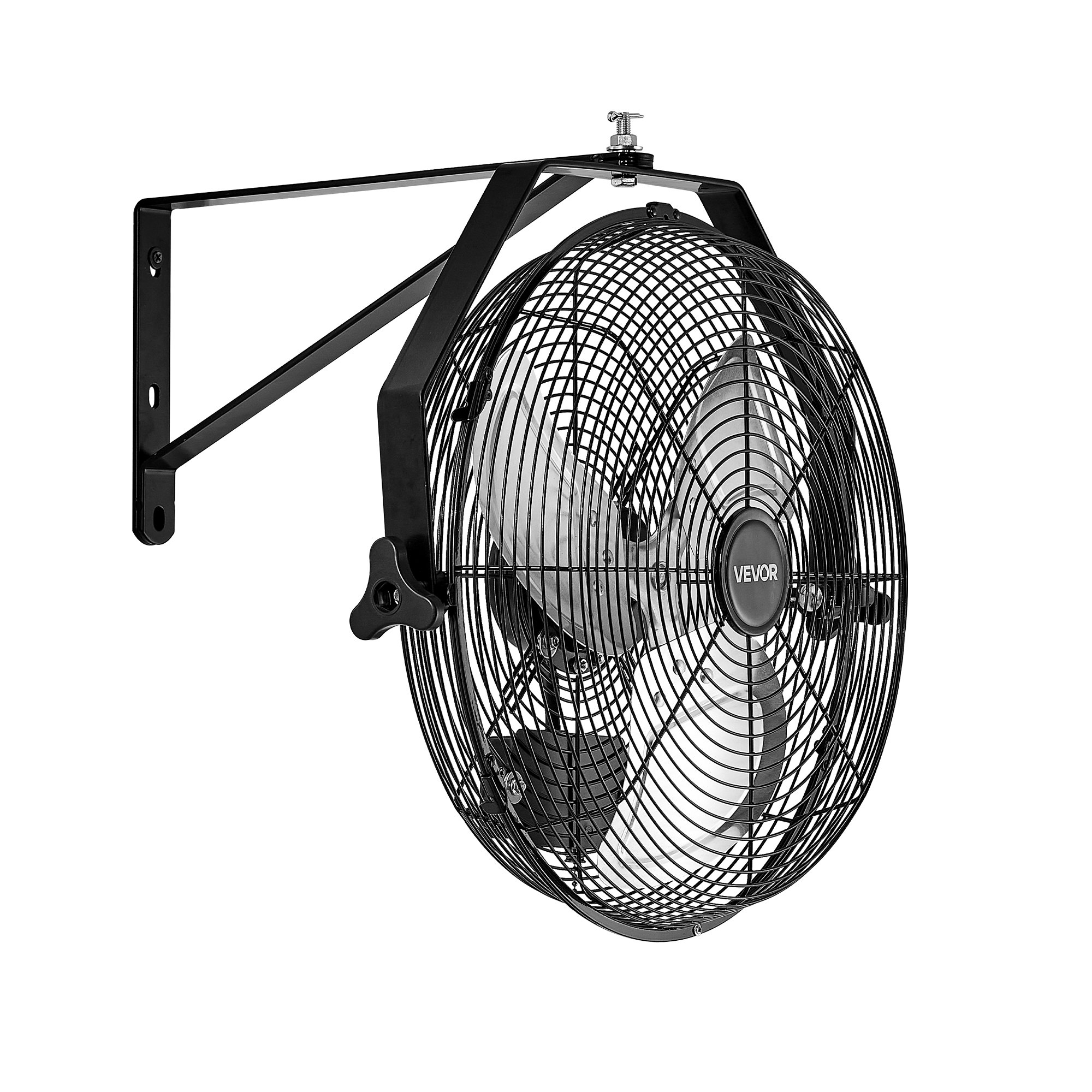 VEVOR 14 Inch Industrial Wall Mount Fan, High Velocity 2473 CFM Outdoor Fan with 3 Speeds, Waterproof IP44 Garage Wall Fan with Aluminum Blades for Workshop, Warehouse, Greenhouse