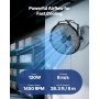 VEVOR Ventilador de pared industrial de 18 pulgadas, ventilador interior de alta velocidad de 4000 CFM con 3 velocidades, potente motor para garaje con aspas de aluminio para taller, almacén, invernadero y uso comercial.