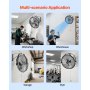 VEVOR Ventilador de pared industrial de 18 pulgadas, ventilador interior de alta velocidad de 4000 CFM con 3 velocidades, potente motor para garaje con aspas de aluminio para taller, almacén, invernadero y uso comercial.