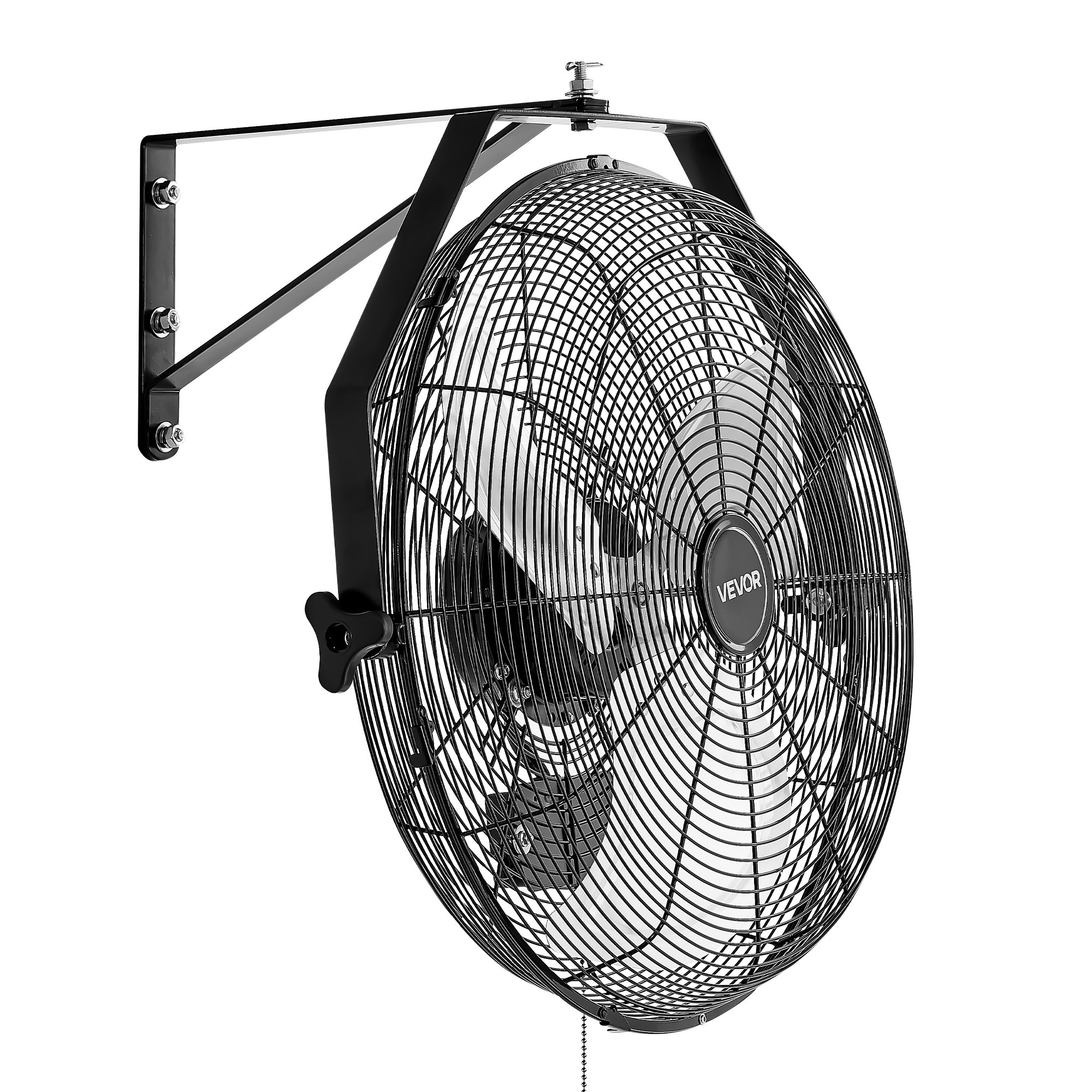 VEVOR Ventilador de pared industrial de 18 pulgadas, ventilador interior de alta velocidad de 4000 CFM con 3 velocidades, potente motor para garaje con aspas de aluminio para taller, almacén, invernadero y uso comercial.