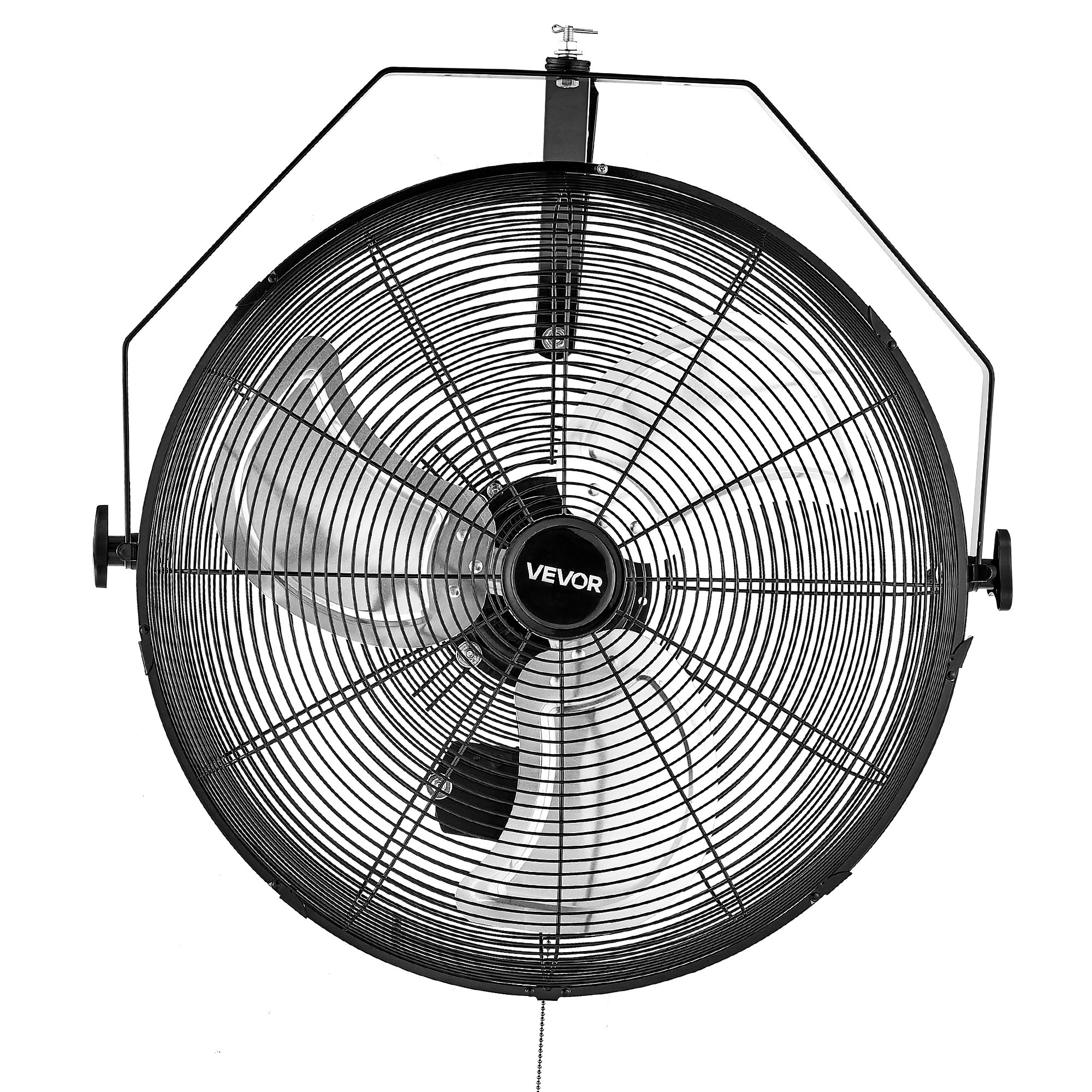VEVOR Ventilador de pared industrial de 20 pulgadas, ventilador interior de alta velocidad de 4650 CFM con 3 velocidades, potente motor para garaje con aspas de aluminio para taller, almacén, invernadero y uso comercial.