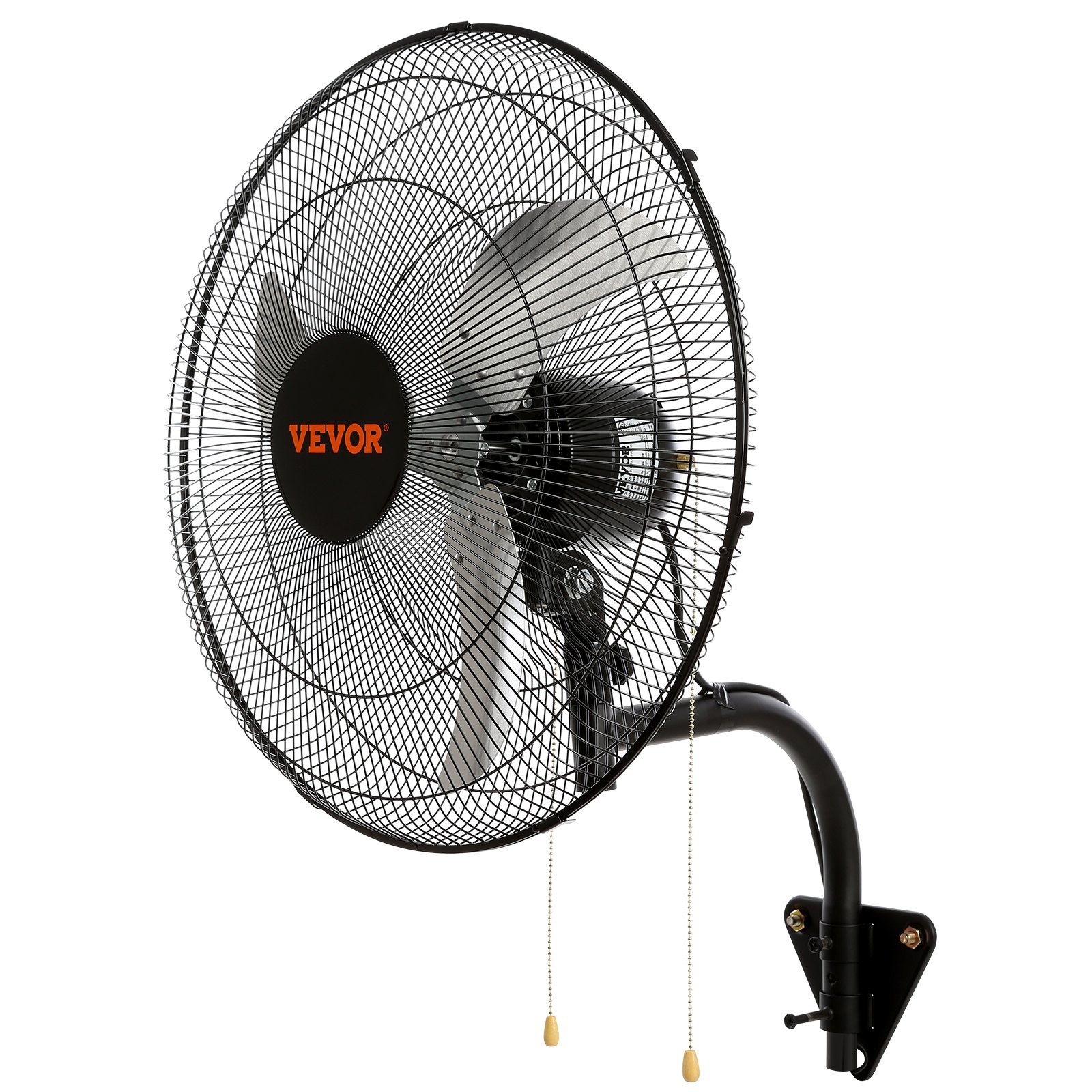 Ventilador de pared VEVOR, 2 unidades, oscilante de 20 pulgadas, 3 velocidades, alta velocidad, máx. 4000 CFM, industrial, para interiores, comerciales, residenciales, almacenes, invernaderos, talleres, sótanos y garajes, color negro.