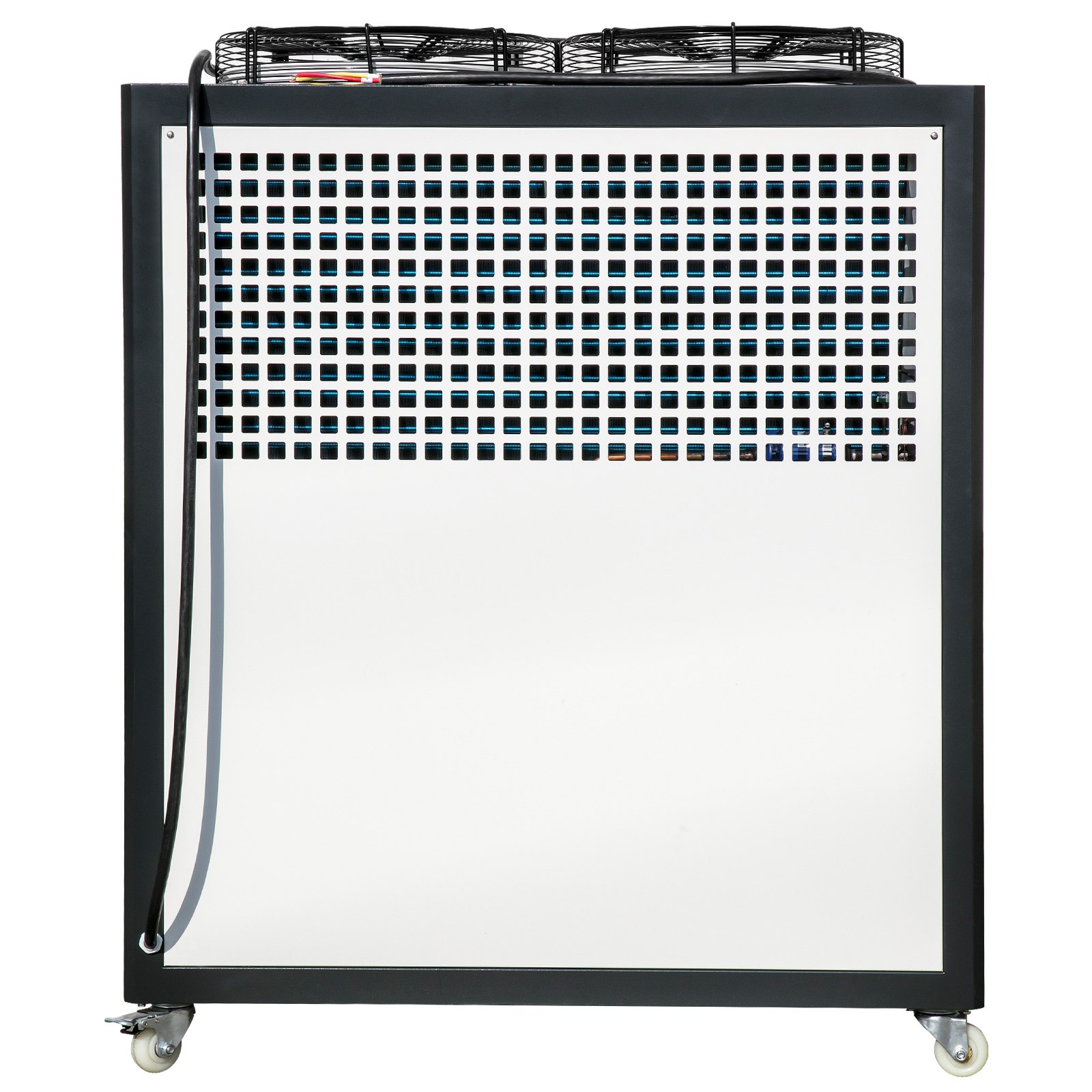Enfriador de agua industrial VEVOR, 6 HP, 16 galones, enfriador de agua industrial refrigerado por aire, capacidad de enfriamiento de 15 100 kcal/h con condensador de aletas, control por microcomputadora, tanque de agua de 60 L para enfriamiento.