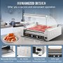 VEVOR Rodillo para perritos calientes, capacidad para 30 perritos calientes, 11 rodillos, máquina calentadora de acero inoxidable de 1800 W con tapa y control de temperatura dual, luz LED y bandeja de goteo desmontable, parrilla para salchichas para cocina Cante
