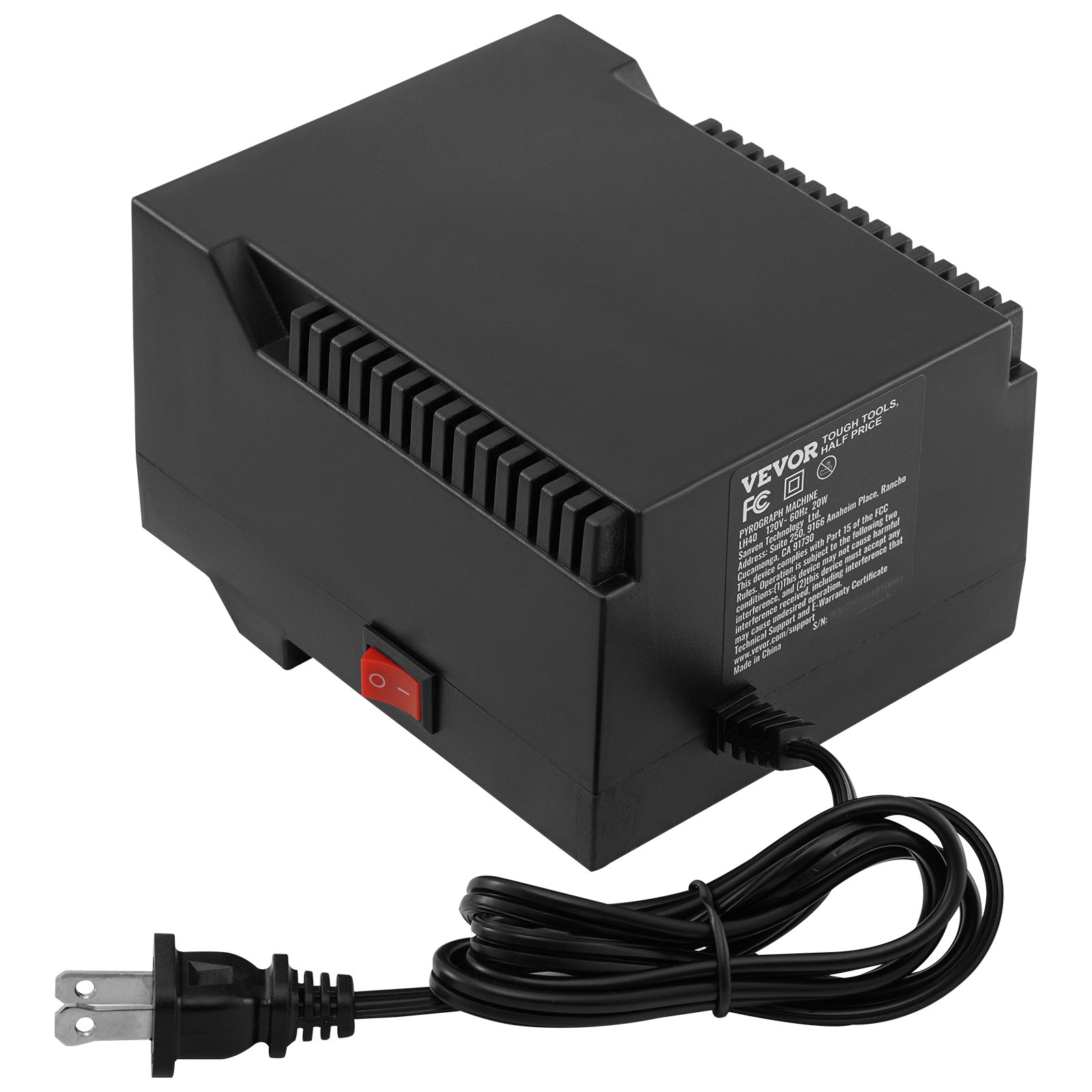VEVOR Kit de quema de leña, temperatura ajustable de 200 a 700 °C con pantalla, quemador de leña con 1 bolígrafo de pirograbado, 1 portalápices, 23 puntas de alambre, 4 virutas de madera, 1 pinzas, 1 destornillador, 1 cuchillo para manualidades, 1 esponja