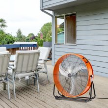 Ventilador de tambor de 30 pulgadas de alta velocidad para uso industrial, 3 velocidades, 13000 CFM para almacén