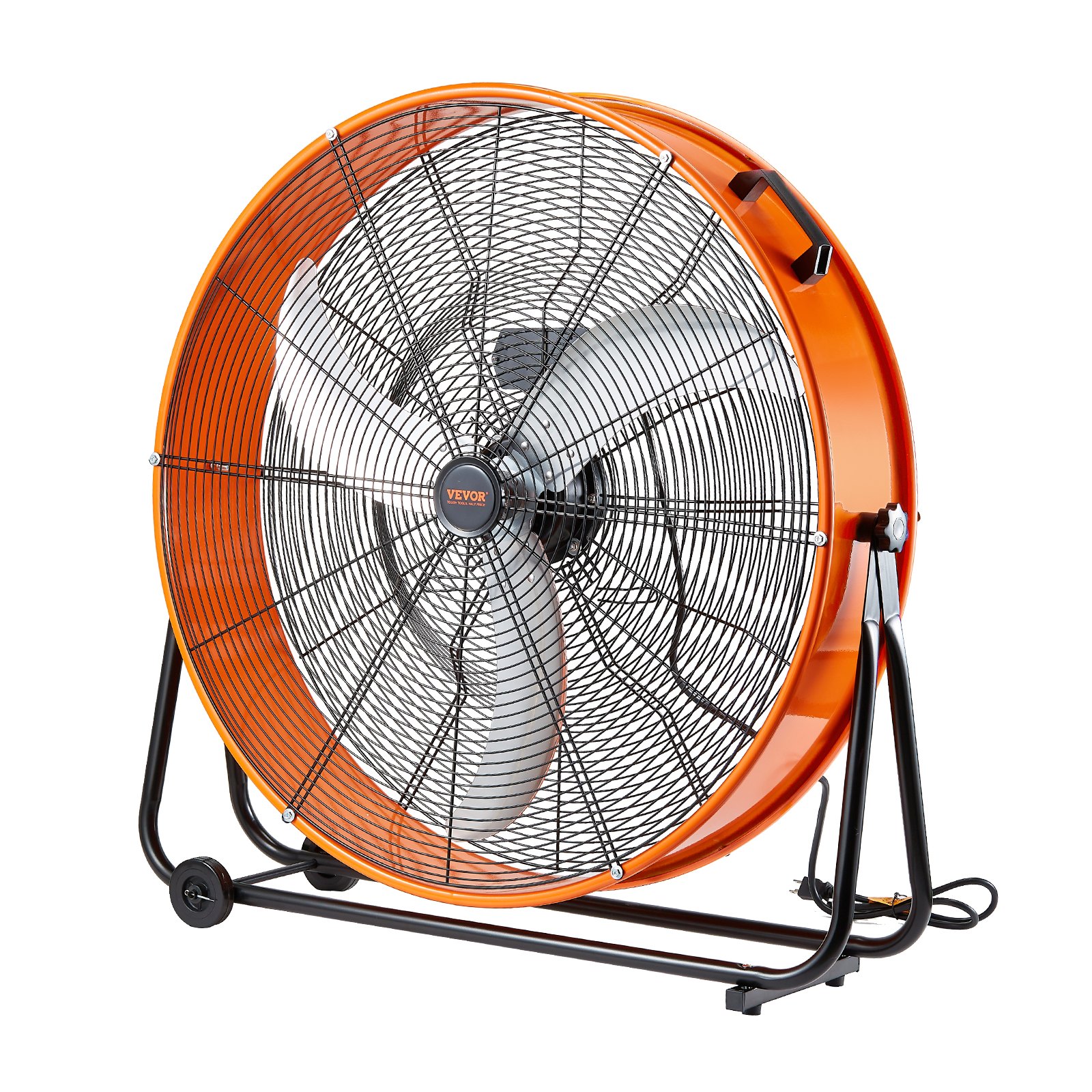 Ventilador de tambor VEVOR de 30 pulgadas, de alta velocidad, para taller industrial, uso comercial intensivo, 3 velocidades, 13000 CFM, con inclinación ajustable de 360°, para almacén, taller, fábrica y sótano.