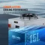 Enfriador de agua industrial VEVOR CW6000 de 1500 W con compresor, tanque de agua de 15 L y caudal máximo de 65 L/min, para máquina de grabado láser de CO2.