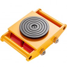VEVOR Machinery Skate Dolly, 13,200 LBS/6T Motor de maquinaria industrial, patín móvil de maquinaria de acero al carbono resistente con 4 ruedas de PU y tapa antideslizante de rotación de 360° para almacén, taller, fábrica