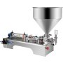 Llenadora neumática horizontal de líquidos VEVOR de 10 a 300 ml, máquina llenadora de pasta líquida con tolva de 30 l, máquina llenadora neumática de pasta de doble uso para líquidos de crema y champú.
