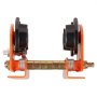 VEVOR Carro Manual para Polipasto Eléctrico PA200 a PA500 Carga 499 kg, Ancho Ajustable 68 a 110 mm, Ruedas Dobles de Acero para Vigas en I Rectas y Curvas para Polipasto, Taller, Garaje y Almacén