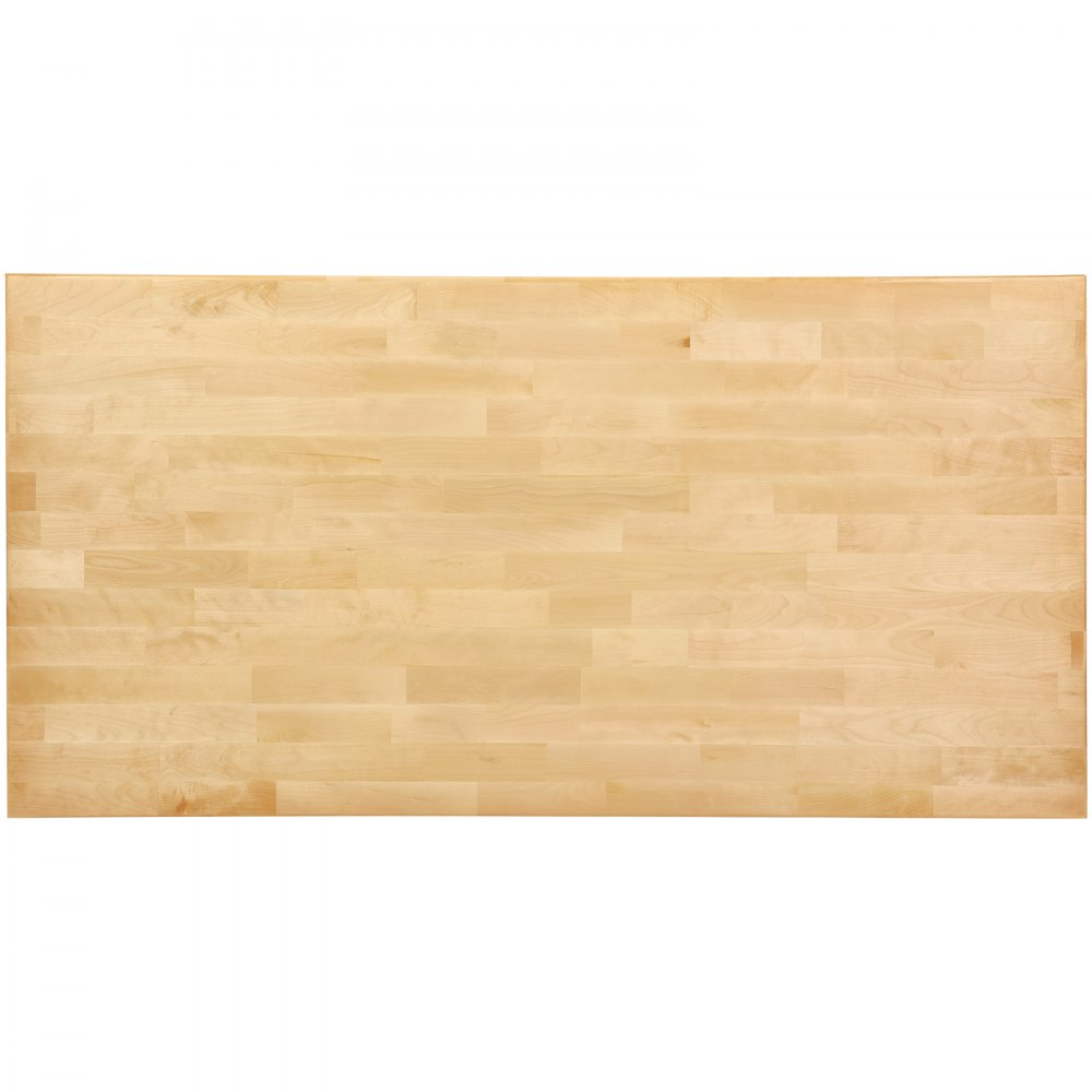 Tablero de madera VEVOR, soporta hasta 150 kg, 150 x 75 x 3,8 cm, encimera rectangular para escritorio eléctrico de altura ajustable, escritorio universal de una pieza de arce macizo para oficina y hogar.