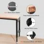 VEVOR Banco de trabajo ajustable, mesa de trabajo de garaje de 60" LX 22" W con ruedas universales, 28-39.5" de altura y capacidad de carga de 2000 libras, con tomas de corriente y tapa de madera dura