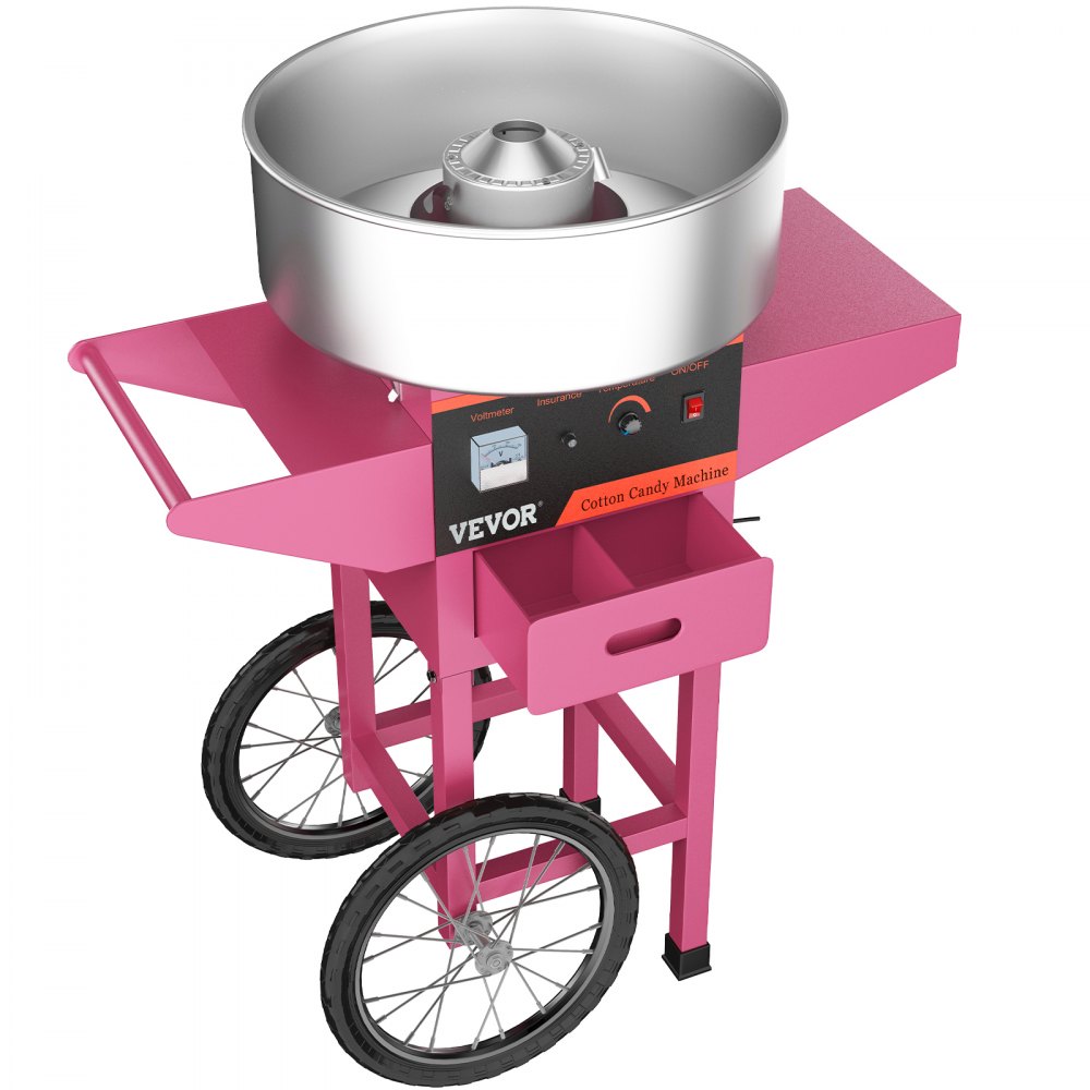 VEVOR Máquina para elaborar algodón de azúcar Con Soporte de carrito