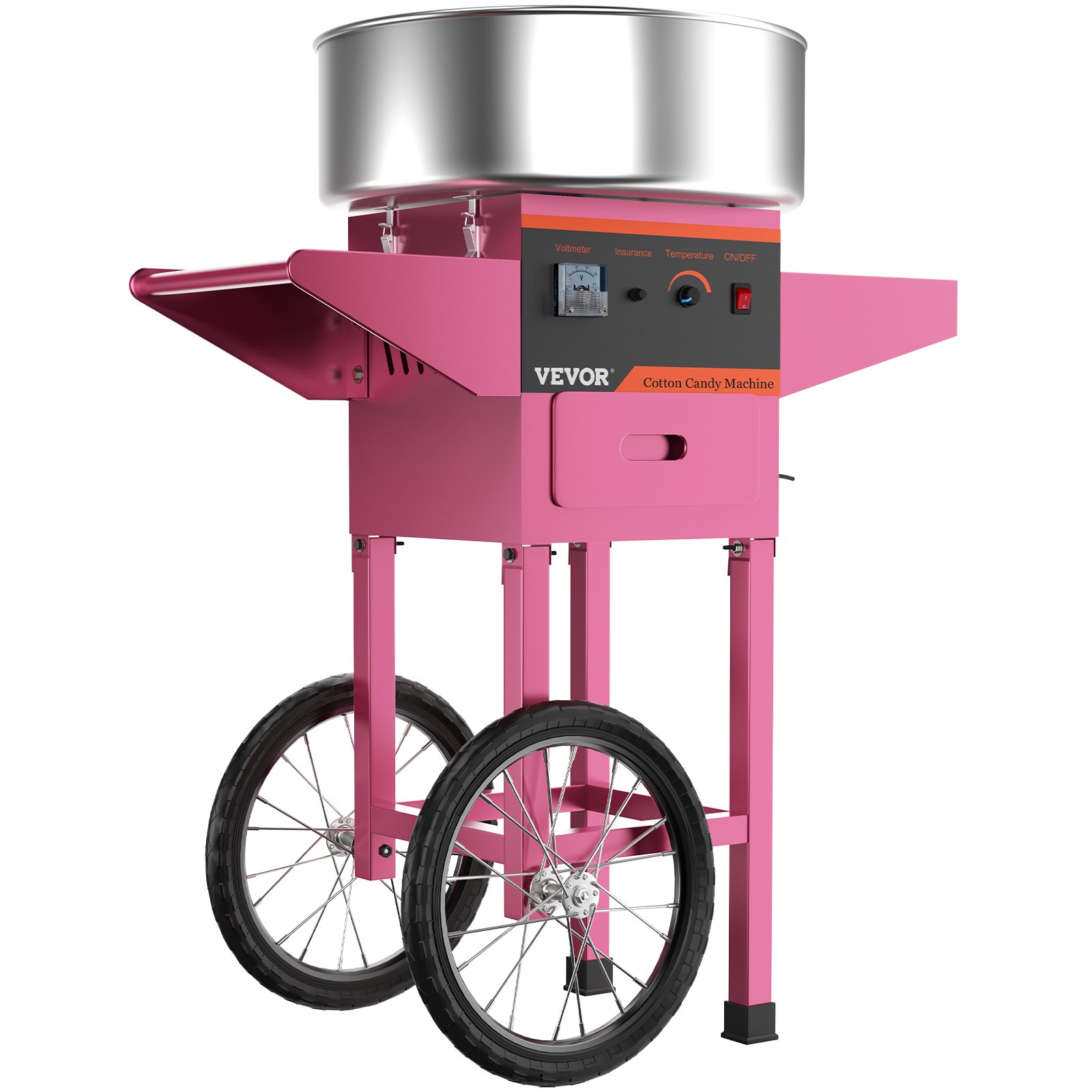 VEVOR Máquina para elaborar algodón de azúcar Con Soporte de carrito