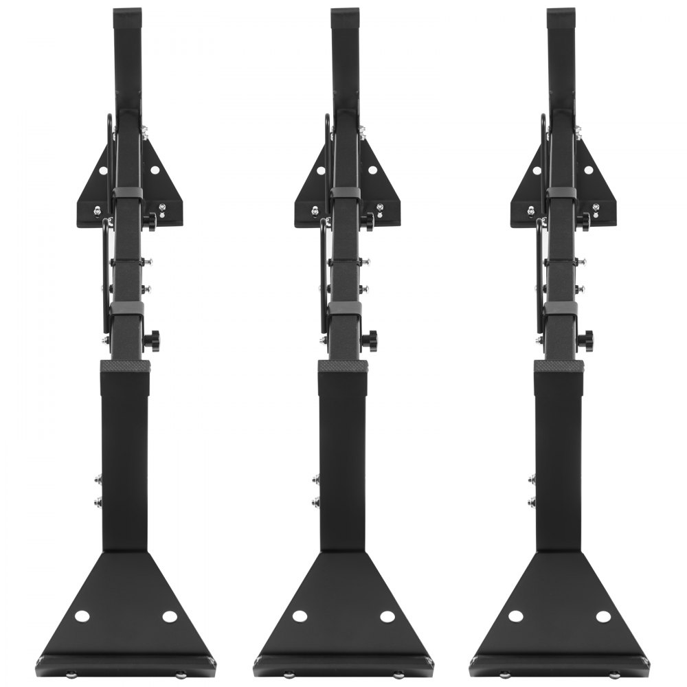 VEVOR Portaequipajes para escalera de furgoneta, 3 barras, capacidad de 661 libras, portaequipajes ajustable con revestimiento mate con topes de escalera, compatible con Chevy Express Fullsize Van 1996-Up, negro