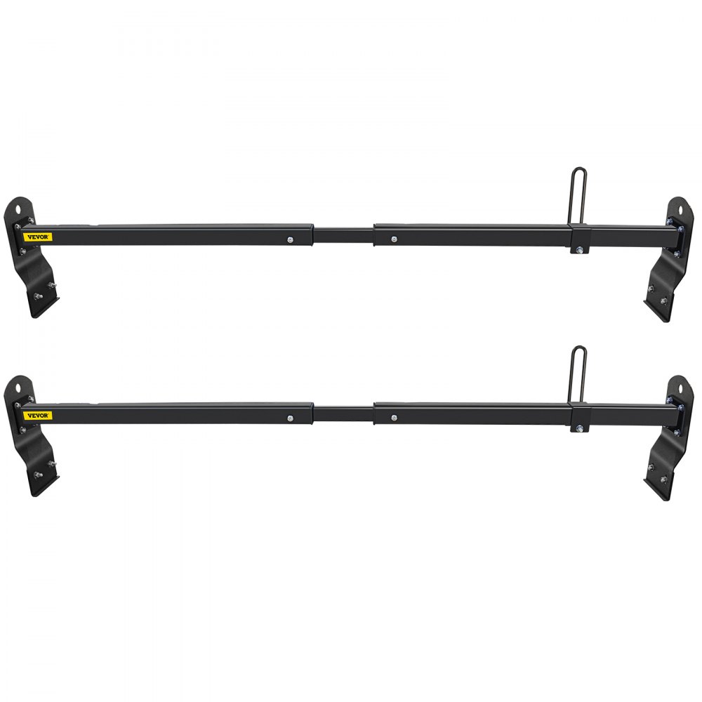 Portaescaleras de techo VEVOR Van, 2 barras, capacidad de 661 libras, barra transversal de techo de acero ajustable de 55 a 63 pulgadas con tope, compatible con Chevy Express 2003-2022 | GMC Savana 2003-2022, para kayak, canoa, carga de tubería de madera