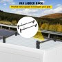 Portaescaleras de techo VEVOR Van, 2 barras, capacidad de 661 libras, barra transversal de techo de acero ajustable de 55 a 63 pulgadas con tope, compatible con Chevy Express 2003-2022 | GMC Savana 2003-2022, para kayak, canoa, carga de tubería de madera