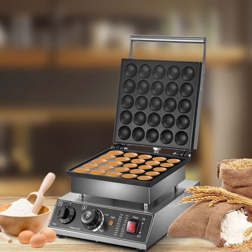 VEVOR Maquina Gofres para Hacer Gofre Mini fabricante de panqueques holandés 1.7 pulgadas de diámetro máquina de poffertjes para panqueques poffertjes