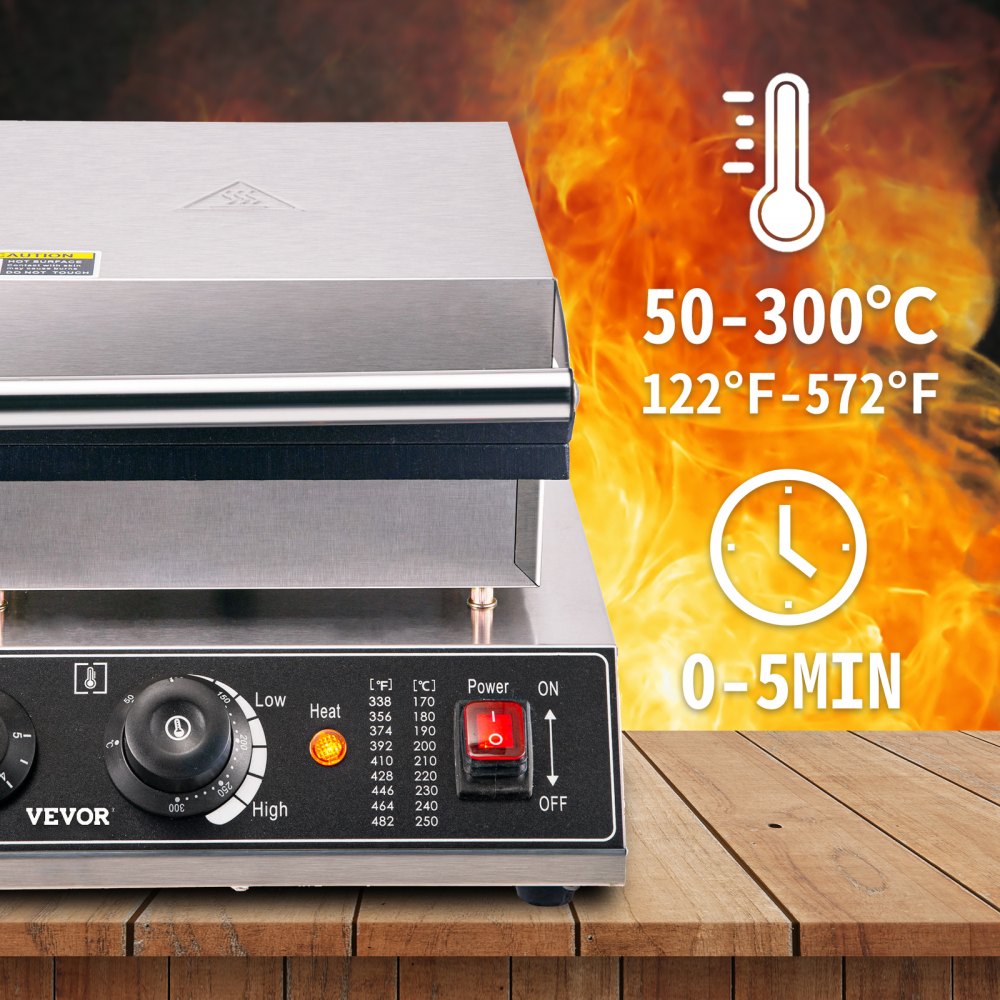 VEVOR Maquina Gofres para Hacer Gofre Mini fabricante de panqueques holandés 1.7 pulgadas de diámetro máquina de poffertjes para panqueques poffertjes