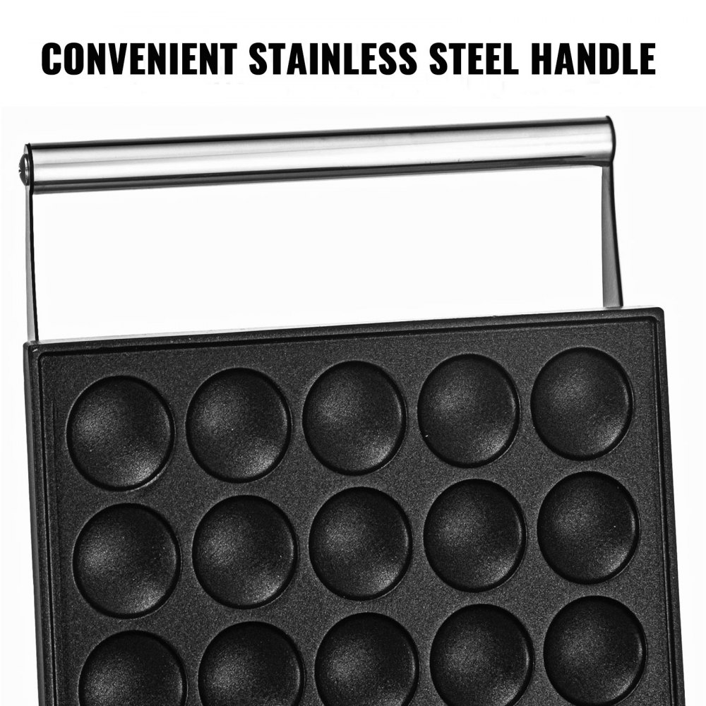 VEVOR Maquina Gofres para Hacer Gofre Mini fabricante de panqueques holandés 1.7 pulgadas de diámetro máquina de poffertjes para panqueques poffertjes