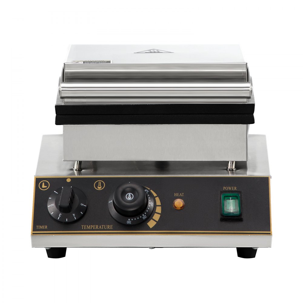 VEVOR Maquina Gofres Máquina para hacer gofres cuadrados 4 Uds comercial eléctrica antiadherente de acero inoxidable