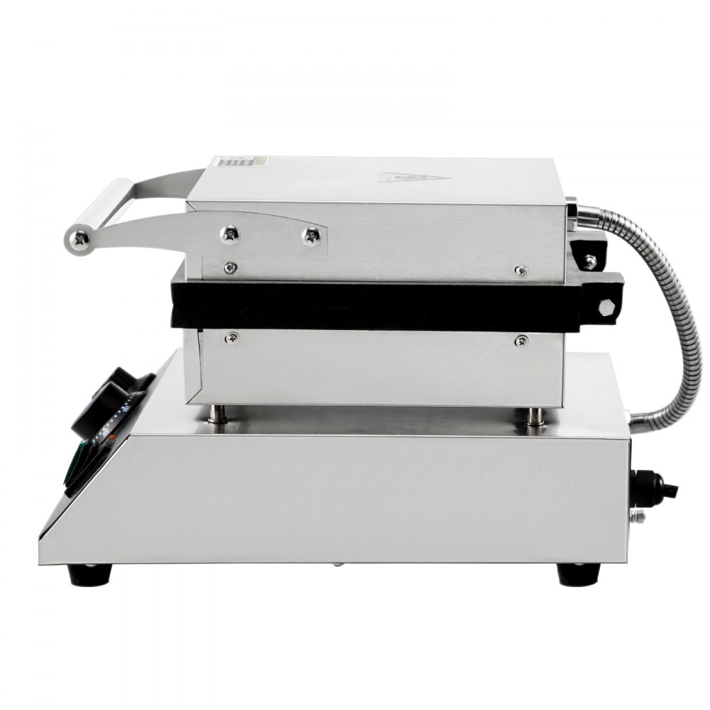 VEVOR Maquina Gofres Máquina para hacer gofres cuadrados 4 Uds comercial eléctrica antiadherente de acero inoxidable