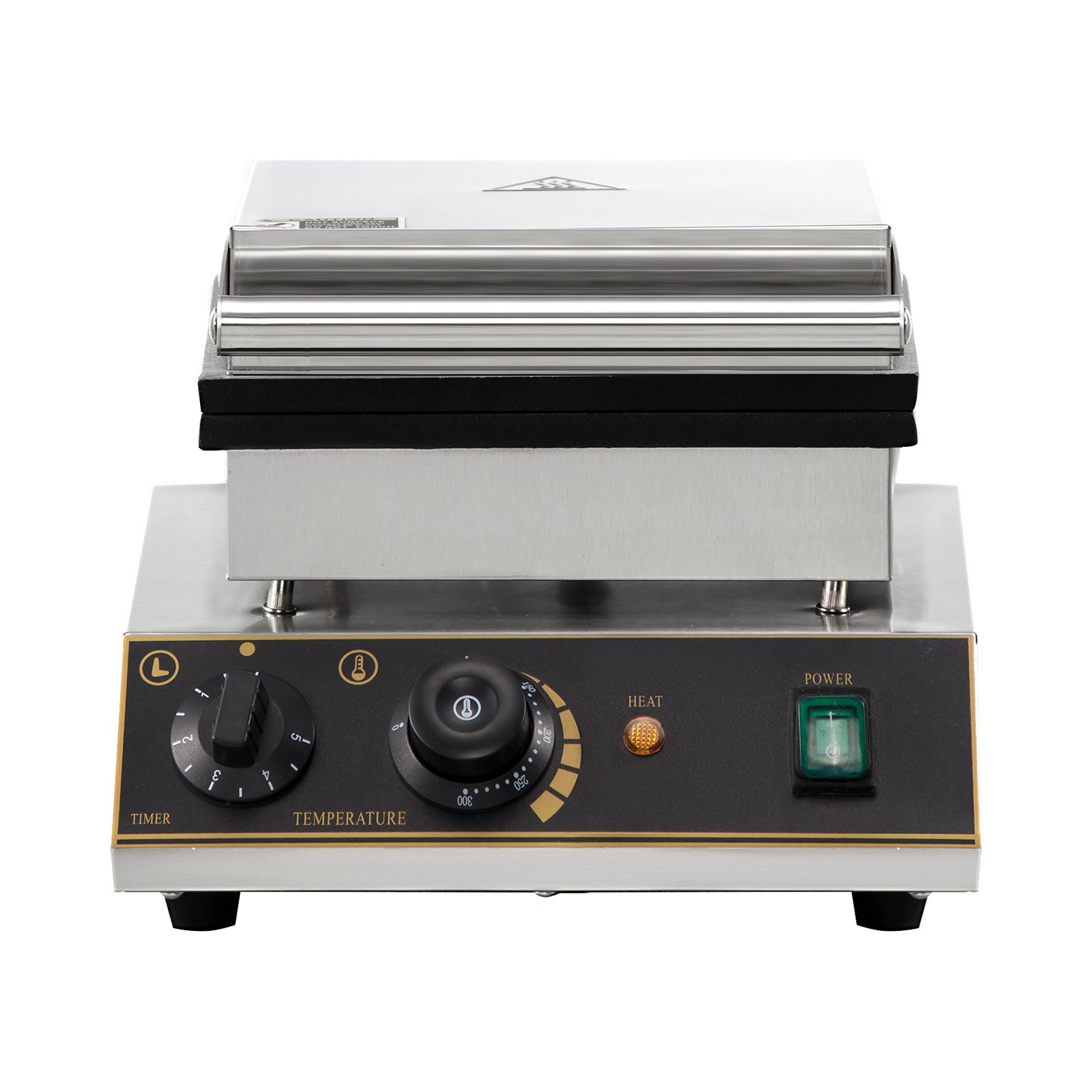 VEVOR Maquina Gofres Máquina para hacer gofres cuadrados 4 Uds comercial eléctrica antiadherente de acero inoxidable