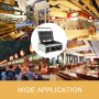 VEVOR - Máquina para hacer gofres rectangulares comerciales (10 unidades), antiadherente, eléctrica, de acero inoxidable, 110 V, control de temperatura y tiempo, ideal para restaurantes y bares.