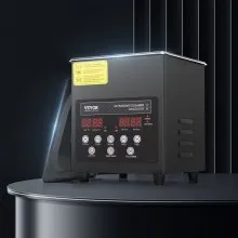 Limpiador ultrasónico VEVOR de 2 l, máquina de limpieza sónica digital de 60 W con modo suave y desgasificación mejorada, máquina limpiadora ultrasónica de 40 kHz con calentador y temporizador para joyas, gafas, herramientas y retenedores