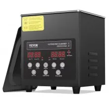 Limpiador ultrasónico VEVOR de 2 l, máquina de limpieza sónica digital de 60 W con modo suave y desgasificación mejorada, máquina limpiadora ultrasónica de 40 kHz con calentador y temporizador para joyas, gafas, herramientas y retenedores