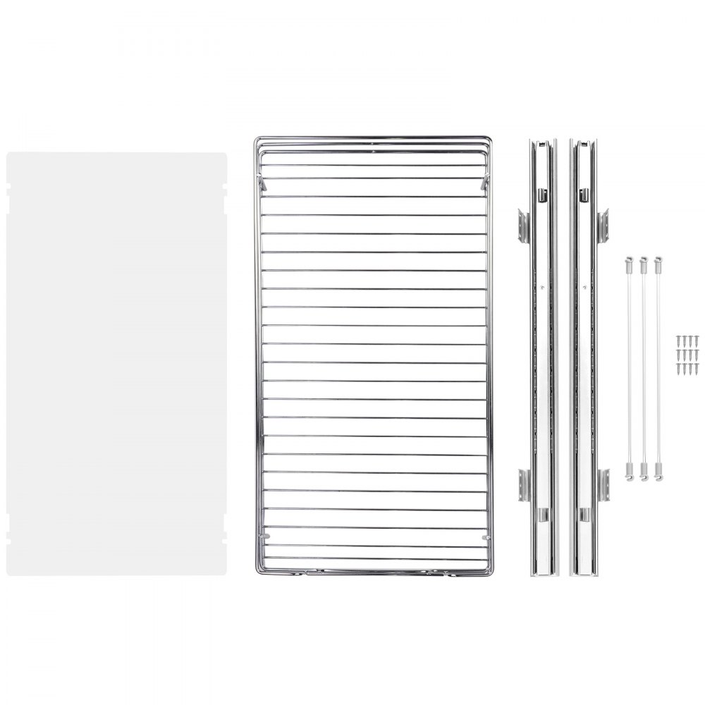 Organizador extraíble para armario VEVOR de 29 cm de ancho x 42 cm de profundidad x 6 cm de alto, estantes deslizables de alta resistencia para despensa, cajones extraíbles de acero, almacenamiento con cajones deslizantes para debajo del fregadero, dimensiones de instalación para armario de 36 cm de ancho x 46 cm de profundidad x 18 cm de alto