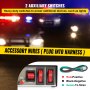 VEVOR 12V 100W Amplificador Kit de sirena de policía 8 Sonido Alarma de advertencia de automóvil Altavoz de incendio Micrófono de mano fuerte Metal Ultra Slime Octágono Compacto Altavoz plano Camión Sistema PA Advertencia Bocina de sirena de emergencia