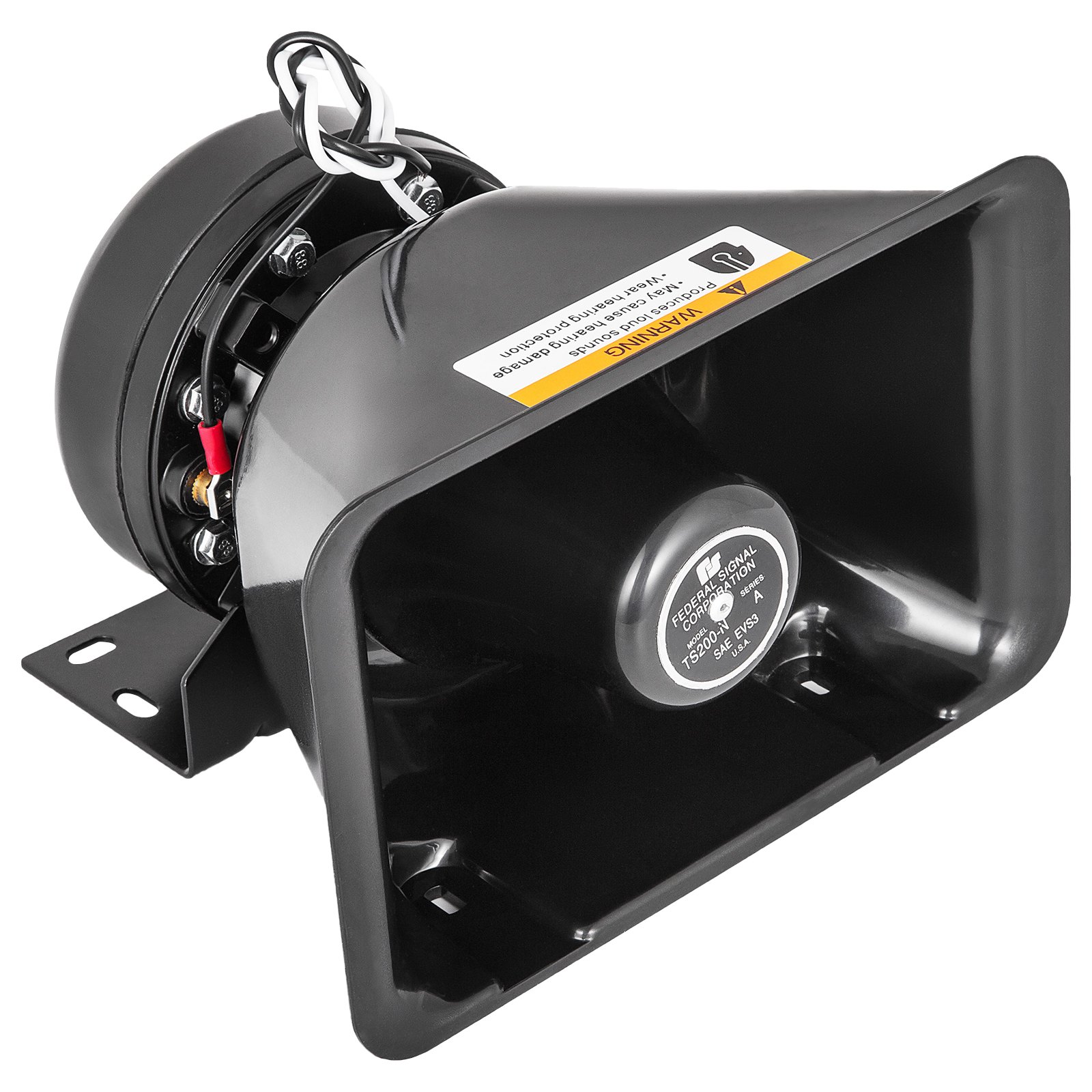 VEVOR 12V 100W Amplificador Kit de sirena de policía 8 Sonido Alarma de advertencia de automóvil Altavoz de incendio Micrófono de mano fuerte Metal Ultra Slime Octágono Compacto Altavoz plano Camión Sistema PA Advertencia Bocina de sirena de emergencia