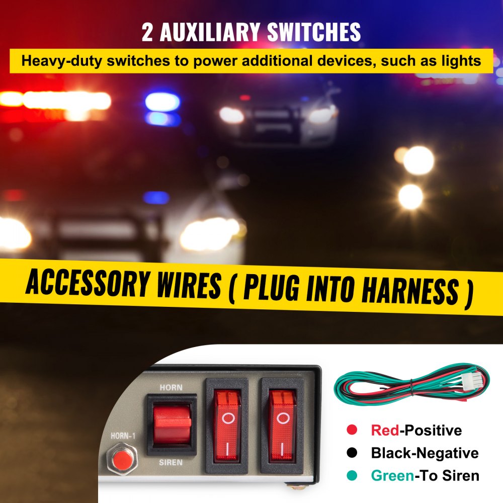 200W 9 sonido fuerte alarma de advertencia de coche bocina de fuego PA altavoz MIC sistema