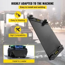 Placa de montaje de accesorios VEVOR de 0,67 pulgadas de grosor, accesorio de placa de dirección deslizante de 19 pulgadas de alto, compatible con accesorios de tractor delantero John Deere, tractores universales de tacómetro rápido, cargador frontal