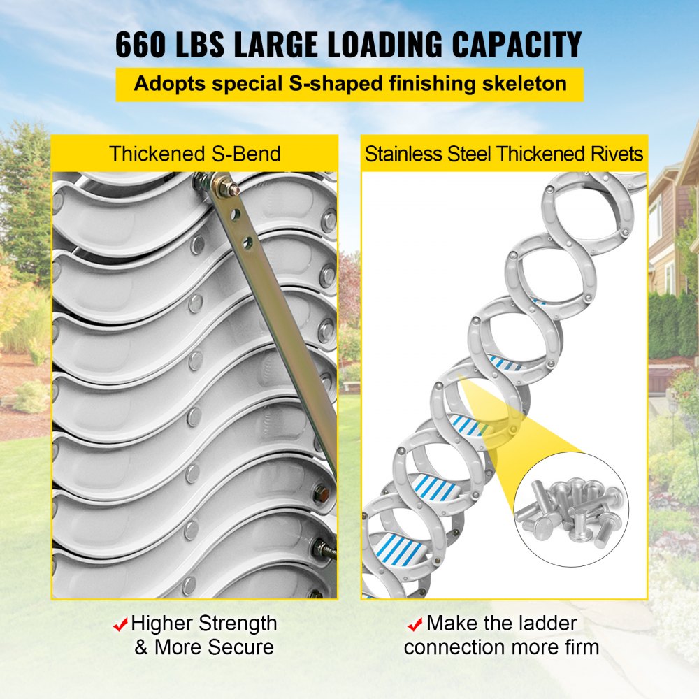 VEVOR Escalera Plegable Montada en Pared, Altura Máx 3 m Carga 300 kg Escalera Telescópica del Ático, 12 Peldaños Blanca Escalera de Ático Retráctil para Ático, Techos, Sótanos, Almacenes, Comercios