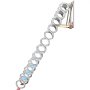 VEVOR Escalera Plegable Montada en Pared, Altura Máx 3 m Carga 300 kg Escalera Telescópica del Ático, 12 Peldaños Blanca Escalera de Ático Retráctil para Ático, Techos, Sótanos, Almacenes, Comercios