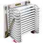 VEVOR Escalera Plegable Montada en Pared, Altura Máx 3 m Carga 300 kg Escalera Telescópica del Ático, 12 Peldaños Blanca Escalera de Ático Retráctil para Ático, Techos, Sótanos, Almacenes, Comercios