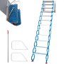 Escaleras de ático VEVOR, escaleras de ático desplegables, 12 peldaños, escaleras de ático desplegables, azul