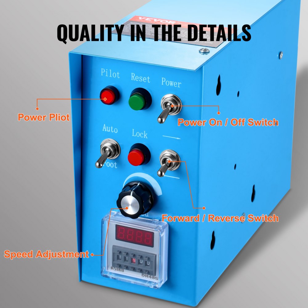 Posicionador de soldadura giratorio VEVOR de 50 kg, mesa giratoria de posicionamiento de soldadura de 0 a 90°, 0,5 a 6 RPM, 120 W, con mandril de torno de 3 mordazas de 12,4 pulgadas y soporte para soplete de soldadura para corte, rectificado, ensamblaje y pruebas.