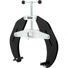 Abrazadera de tubería VEVOR, de 5 a 12 pulgadas, ultra abrazadera de alta resistencia con tornillos de acción rápida, herramienta de alineación de tubería de acero con diseño liviano, negro