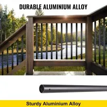 Balaustres de cubierta VEVOR, paquete de 101 husillos de cubierta de metal, balaustre de escalera de 26 x 0,75 pulgadas con tornillos, barandilla de cubierta de aleación de aluminio para madera y cubierta compuesta, balaustre circular para porche de cubierta de escalera al aire libre