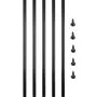 VEVOR - Barandillas de terraza (paquete de 51), balaustres metálicos para escaleras de 91 x 1,9 cm con tornillos, barandilla de aleación de aluminio para terrazas de madera y composite, balaustre circular para escaleras exteriores, terrazas y porches