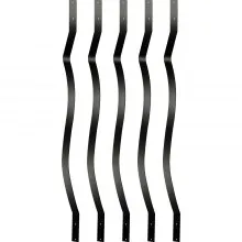Balaustres de cubierta VEVOR, paquete de 61 husillos de cubierta de metal, balaustre de escalera de 29.5 x 1 pulgada con tornillos, barandilla de cubierta de aleación de aluminio para madera y cubierta compuesta, balaustre elegante para porche de cubierta de escalera al aire libre