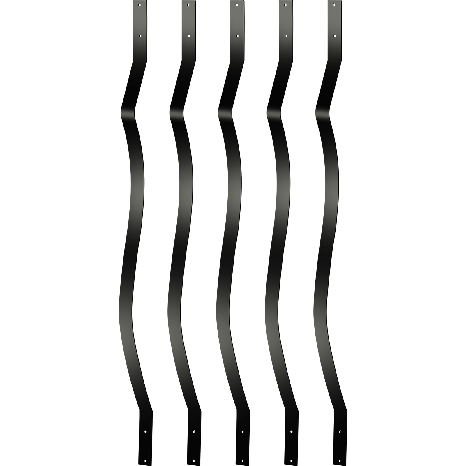 VEVOR - Barandillas de terraza (paquete de 61), balaustres metálicos de 75 x 2,5 cm con tornillos, barandilla de aleación de aluminio para terrazas de madera y composite, elegantes balaustres para escaleras, terrazas y porches exteriores.