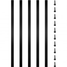 Balaustres de cubierta VEVOR, paquete de 76 husillos de cubierta de metal, balaustre de escalera de 29.5 x 1 pulgada con tornillos, barandilla de cubierta de aleación de aluminio para madera y cubierta compuesta, balaustre elegante para porche de cubierta de escalera al aire libre