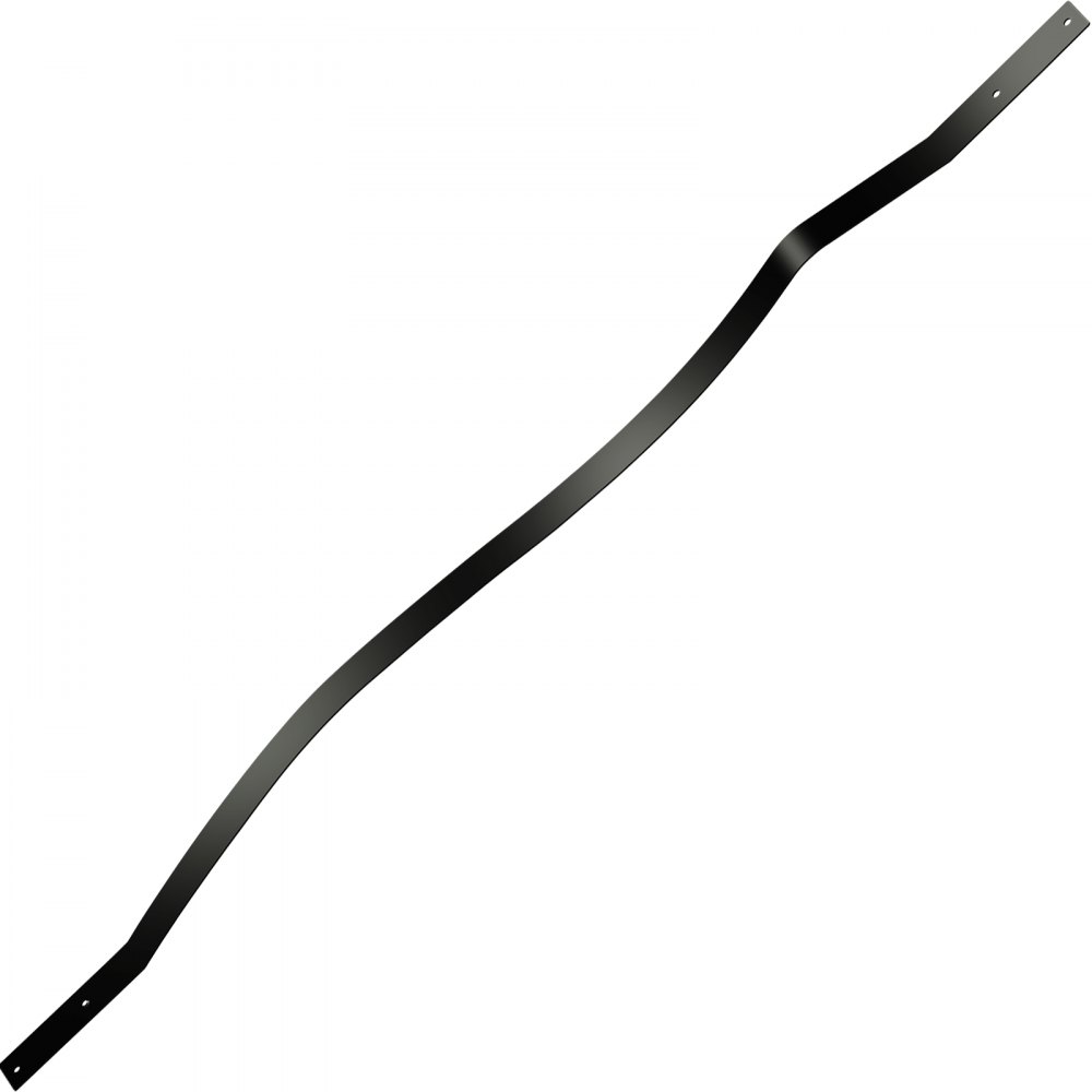 VEVOR 61 Piezas Balaustre Curvo de Aluminio 82 x 2,5 cm Contour Baluster Negro