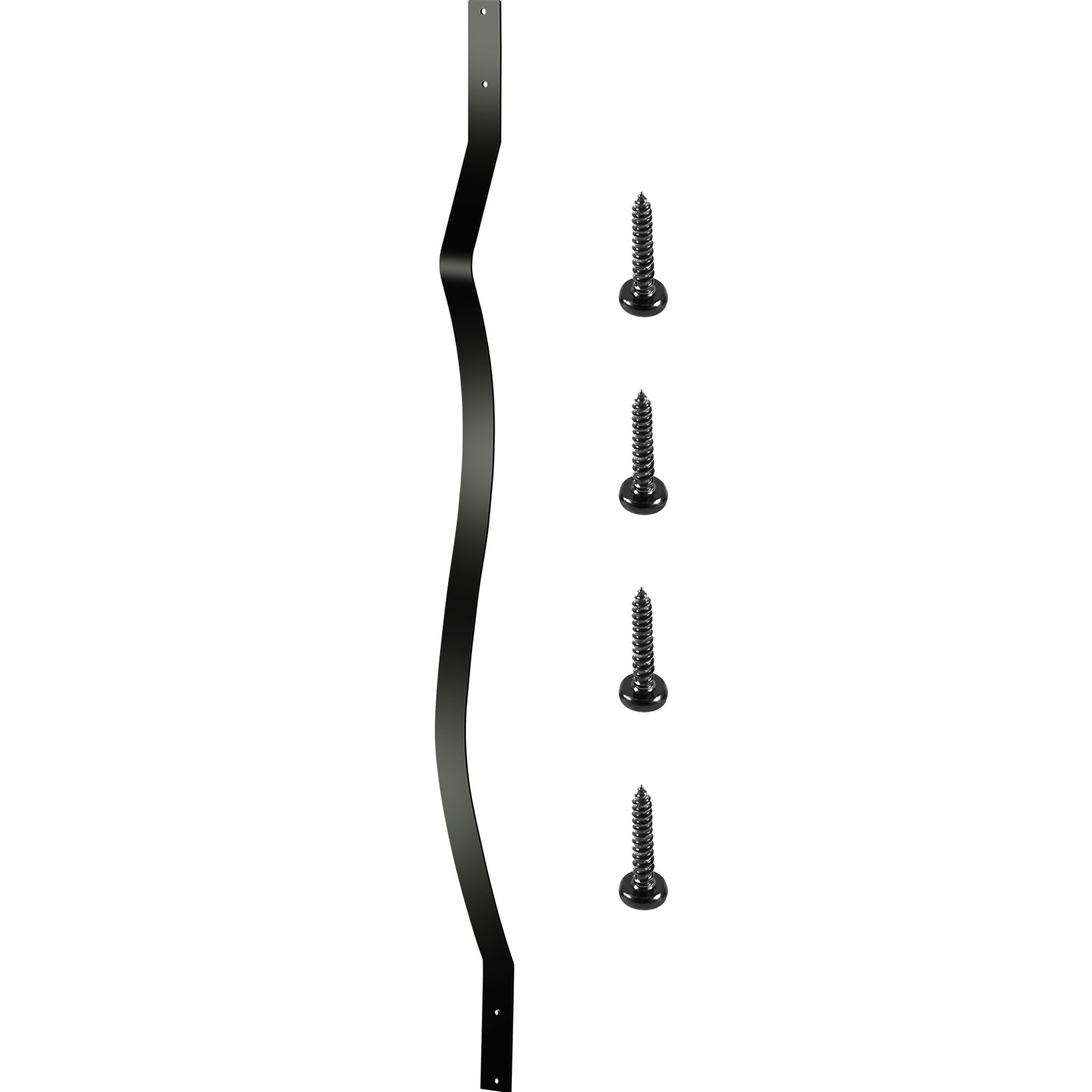 VEVOR 61 Piezas Balaustre Curvo de Aluminio 82 x 2,5 cm Contour Baluster Negro