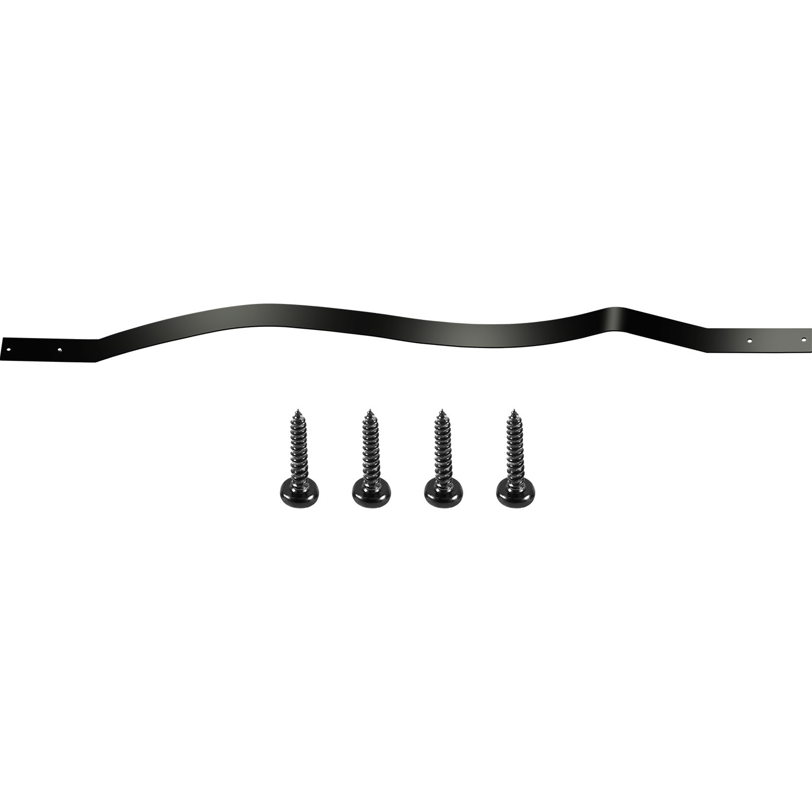 VEVOR 61 Piezas Balaustre Curvo de Aluminio 82 x 2,5 cm Contour Baluster Negro